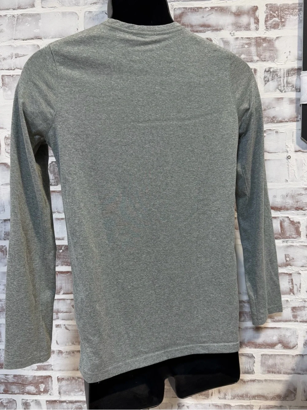Nike Gray Long-Sleeve Boise State Tee with Blue Logo